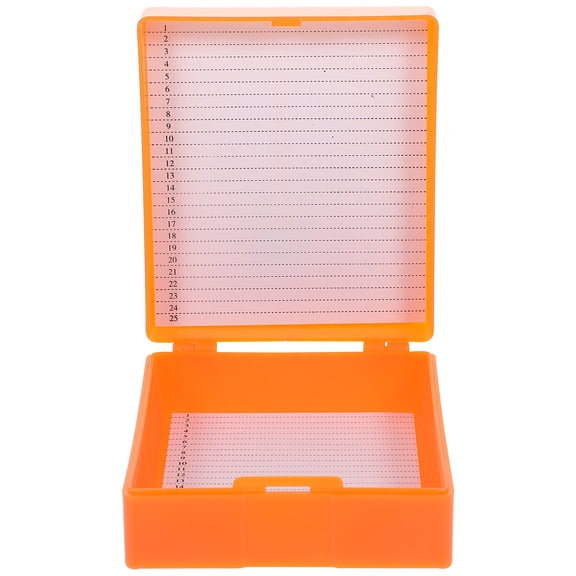 NUOLUX Light Yellow Microscope Slide Storage Box Glass Slide Holder for Laboratory Use