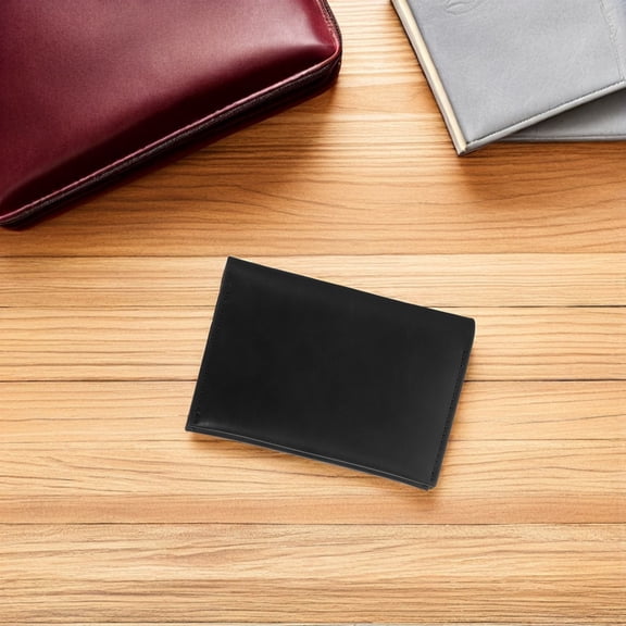 OUNONA Slim Black Credit Card Holder Wallet with Multiple Slots, Business Card Organizer for Men and Women