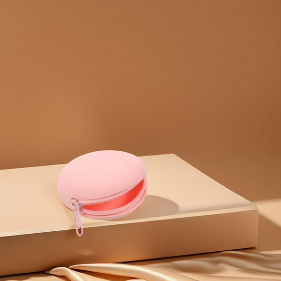 OUNONA Pink Silicone Coin Pouch for Storage Use Durable and Stylish