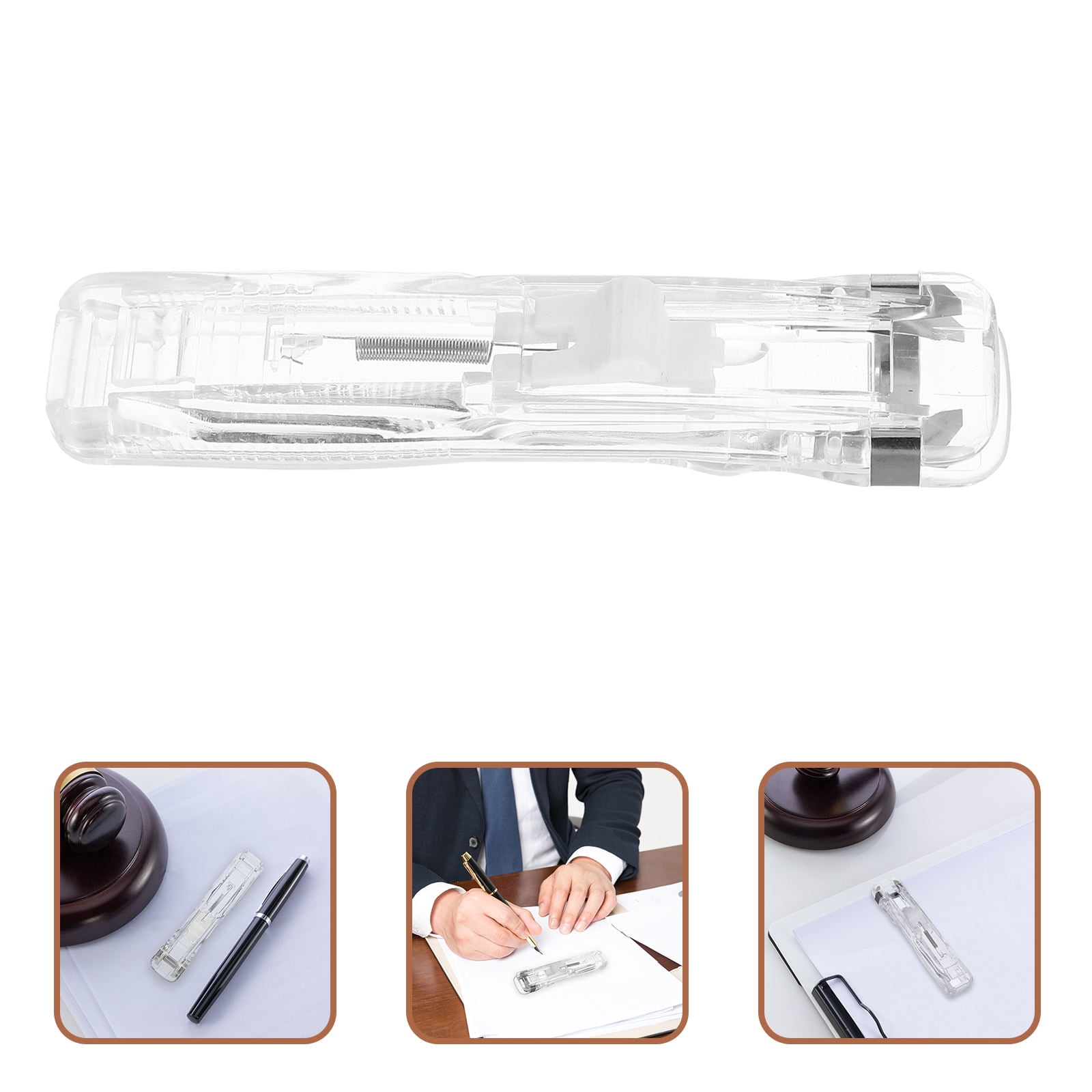 OUNONA Small Clips for Paper Mini Binder Office Student Transparent ...