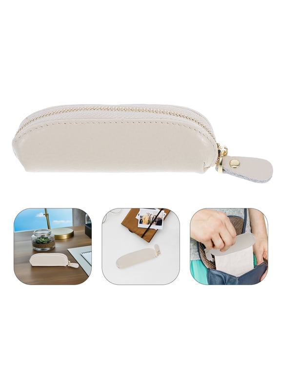 Compact White Coin Pouch with Adorable Japanese Style Portable for Travel