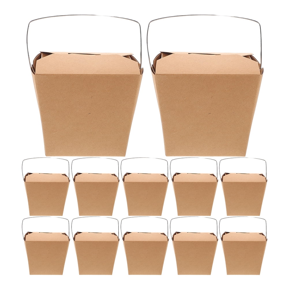 OUNONA Small Food Packaging Boxes for Travel Khaki Paper Takeout ...
