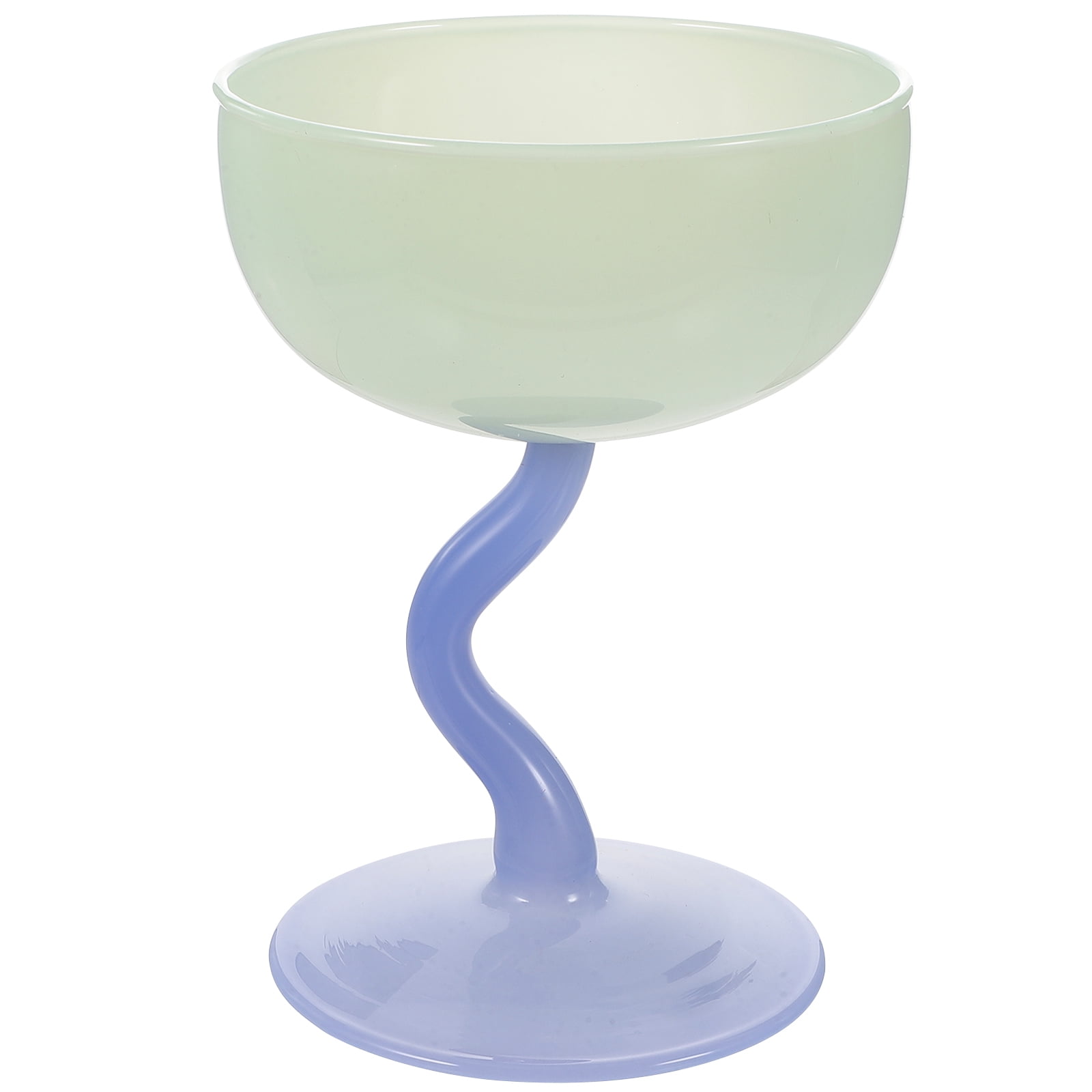 OUNONA Small Glass Ice Cream Cup Footed Dessert Cup Decorative Mini