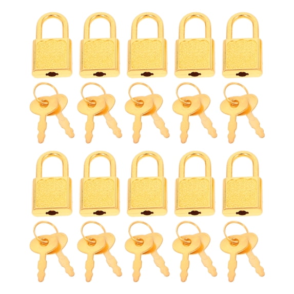 OUNONA Small Locker Padlock Set with Keys, Wear-Resistant Tiny Lock for ...
