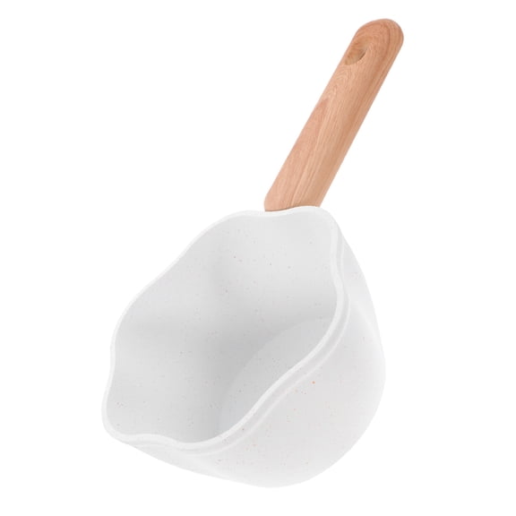 OUNONA Small Milk Pan Non-Stick Pot for Milk Cooking Mini Saucepan Chocolate Hot Pot Oil Heating Pot Kitchen Aluminium Alloy Egg Frying Pan 450ml