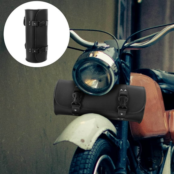 OUNONA  Small Motorcycle Bag Saddle Organizer Saddlebag Travel Black