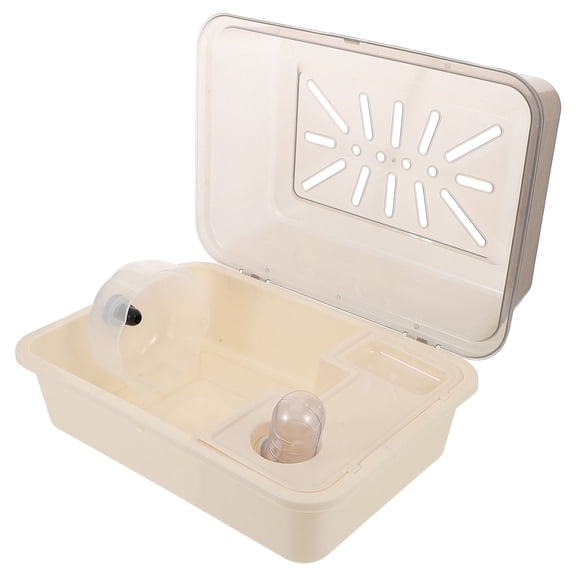 OUNONA 5-Pack Small Pet Carriers Beige with Plastic Ventilation for Travel Outdoor Use and Small Pets