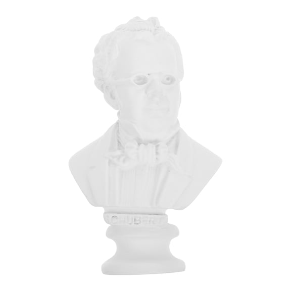OUNONA Small Resin Bust Statue Miniature Musician Figurine Desktop Decoration Resin Portrait Sculpture Classic Tabletop Adornment
