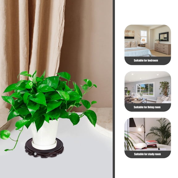 OUNONA Small Round Vase Stand Crafts Display Base Wooden Stand For Display Pedestal Stand For Decoration Display Pedestal For Vase