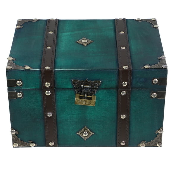 IFANLANDOR Jewelry Storage Chest Box Wooden Rectangular for Home Decor 1Pcs 9.82X6.68X6.09in