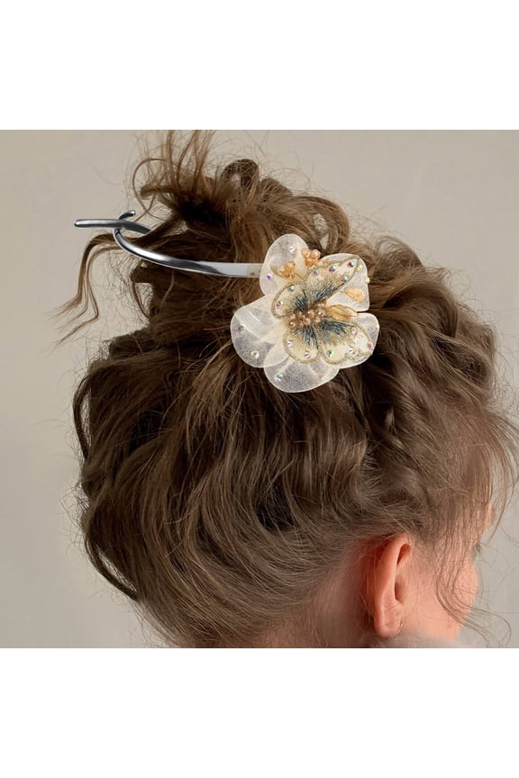 Smooth Golden Hair Clip Butterfly French Barrette for Holding Hair Back