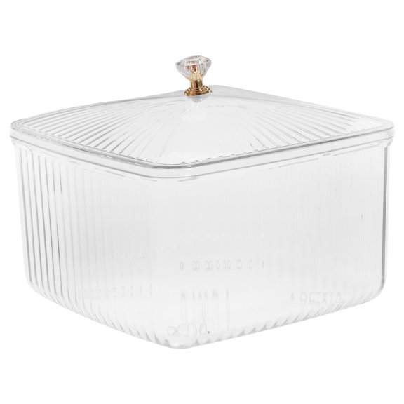 OUNONA Snacks Box Container Snack Storage Box Transparent Plastic Tight Seal 1Pack