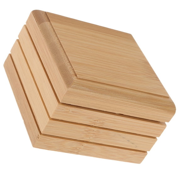 OUNONA Draining Bamboo Soap Dish Beige for Bathroom with Lid and Quick Drying