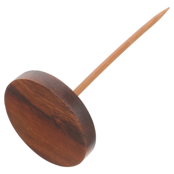 OUNONA  Solid Wood Bill Insert Hang Serve Label Receipt Spike Stick Order Work Office