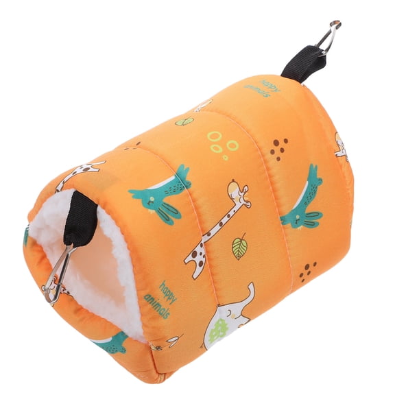 OUNONA Yellow Hamster Hanging Hammock Soft Warm Lint Bed for Birds Small Pets Cage