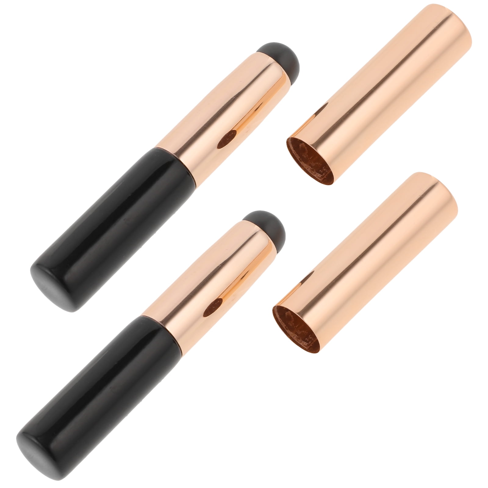 OUNONA Sponge Lipstick Holder Round Head Silicone Lip Brush Miss 8.80X1.80X1.80CM Black