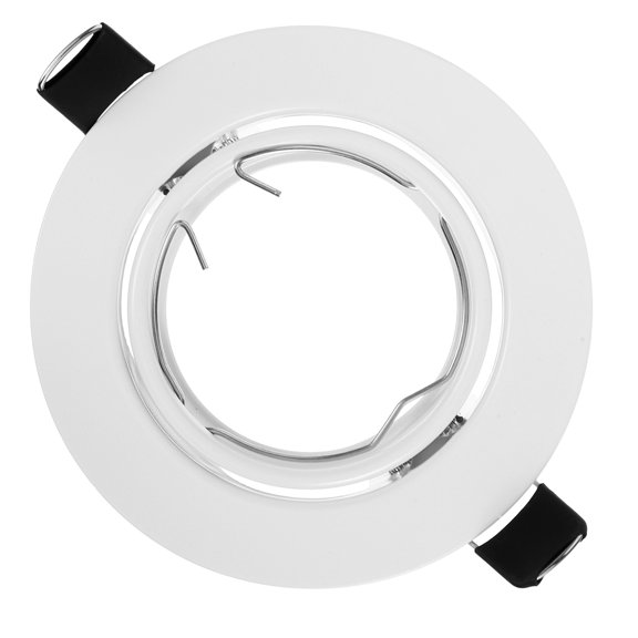 OUNONA Spotlight Mounting Frame White Metal for Recessed Light Fixture Ceiling Use
