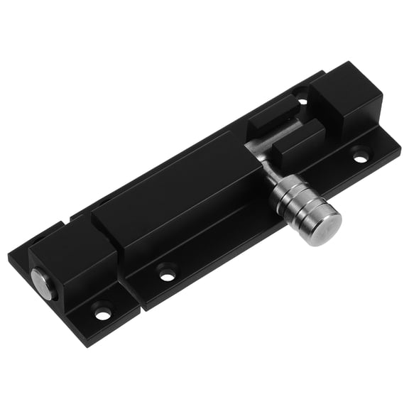 CATIEBYE Slide Bolt Latch Black Alloy Door Lock for Home Security Easy Installation Versatile Use