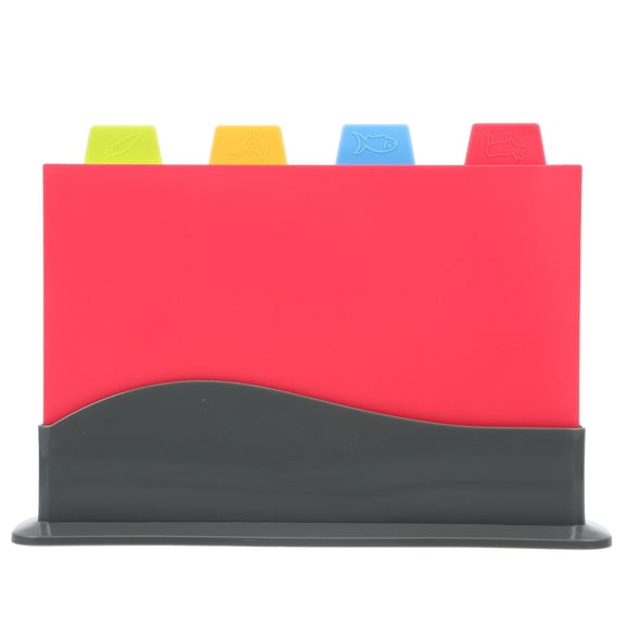OUNONA Square Chopping Board in Red Made of PP Material for Kitchen Use with SpaceSaving Design 4 Colors Available