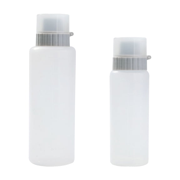 OUNONA Squeeze Sauce Bottle with Scale for Storage Use Grey PP PE Material 2 Pieces 17 oz