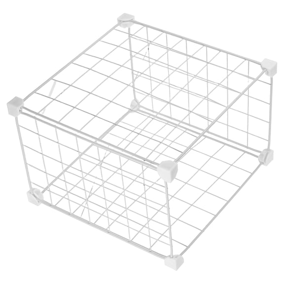 OUNONA White Metal Freezer Wire Baskets for Deep Chest Freezer with Hanging Shelf and Divider Storage