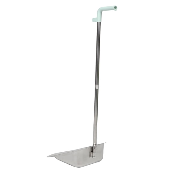 OUNONA Stainless Dustpan with Long Handle for Efficient Home and Office Cleaning