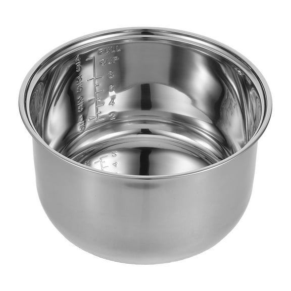 OUNONA Stainless Steel Inner Pot for Rice Cooker Universal Compatibility Replacement
