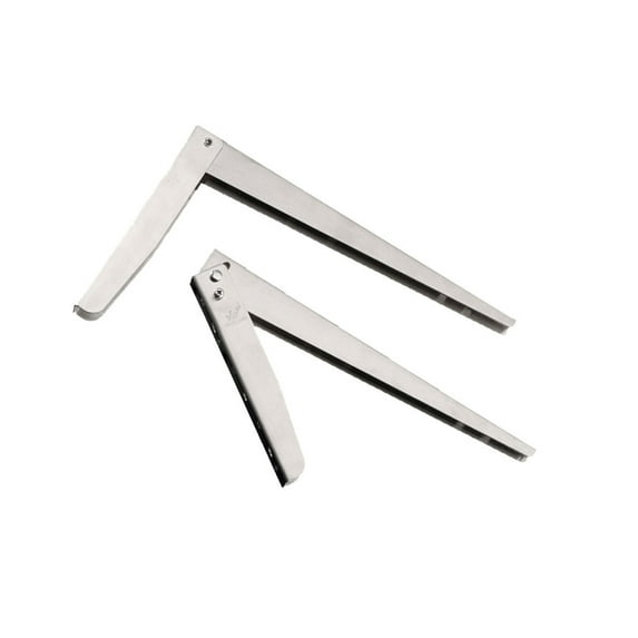 OUNONA Stainless Steel Bracket Folding Support Shelf Practical Wall Bracket Rack Durable Support Frame for Home (8 Inches)