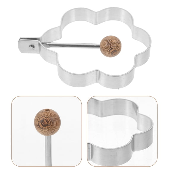 OUNONA DIY Design Egg Molds for Breakfast Sandwiches 1Pcs Silver Kitchen Gadget
