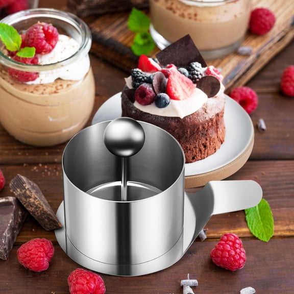 OUNONA  Stainless Steel Cake Mold Round Baking Molds for Oven Silver