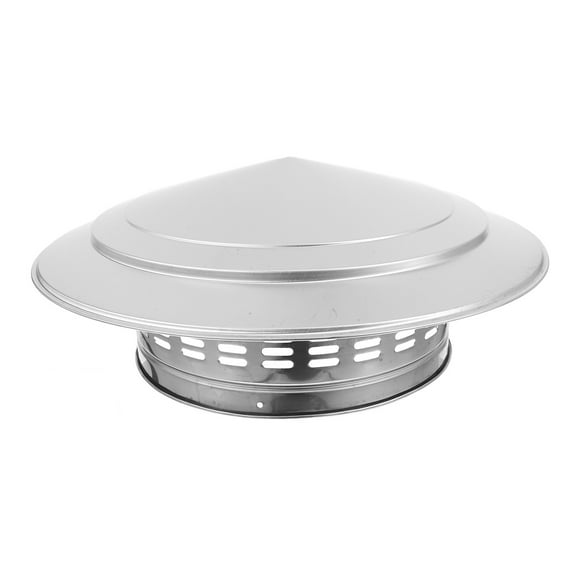 OUNONA 15 Inch Stainless Steel Chimney Cap Round Chimney Cover Flue Vent Cap Fits Existing Flue Tiles Weather Resistant
