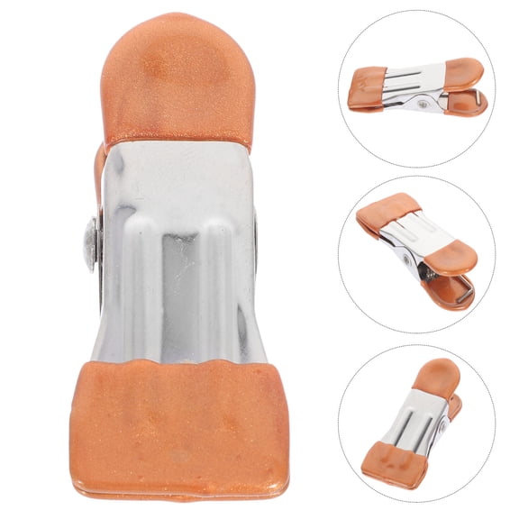 OUNONA  Stainless Steel Clip Hanger for Clothes Laundry Clips Hanging Golden