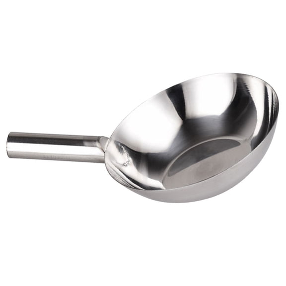 OUNONA Plated Silver Stainless Steel Kitchen Ladle Spoon Ergonomic Comfortable Handle Design