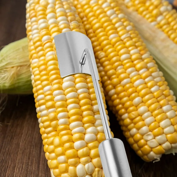 OUNONA Stainless Steel Corn Sheller Machine Hand Crank Tool for Kitchen Use Silver 7.5 inches