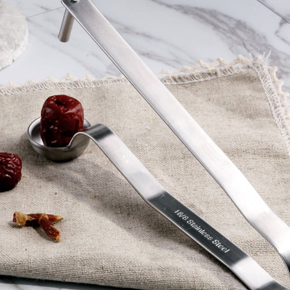 OUNONA Stainless Steel Dates Pitter Cherry Remover Kitchen Gadget for Quick Seed Removing Silver 1pc
