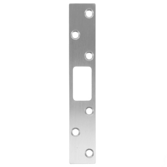 OUNONA Heavy Duty Stainless Steel Door Strike Plate with Security Latch and 6 Screws, Reinforced Exterior Deadbolt for Residential Doors
