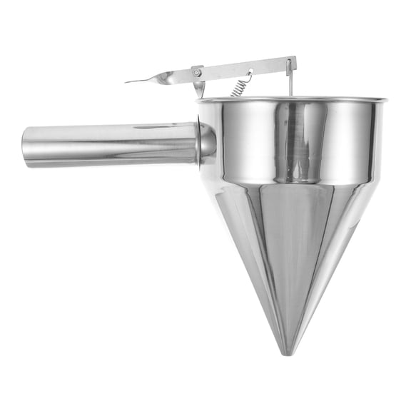 OUNONA Stainless Steel Funnel Cake Maker with Detachable Strainer, Easy to Use for Kitchen Cooking and Outdoor Camping