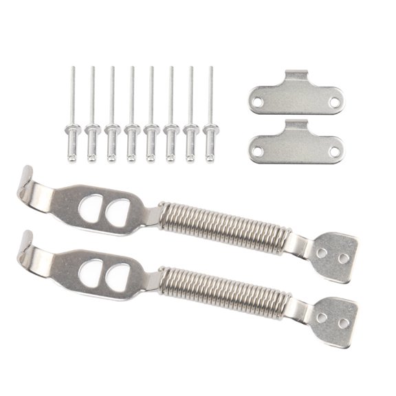 OUNONA Stainless Steel Hood Lock for Car Engine Bay Security Corrosion Resistant Silver Size 3.5x1.5x1.5