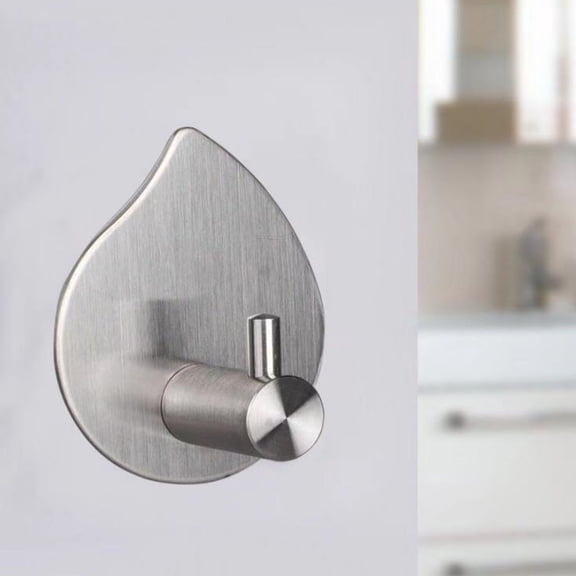 OUNONA Stainless Steel Hooks for Hanging Use in Kitchen Silver Easy to Install No Drilling Required Fits Most Standard Doors 4pcs