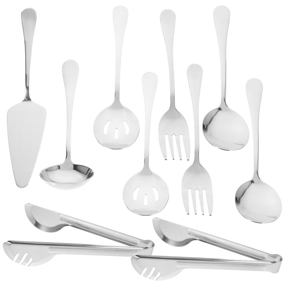 OUNONA Catering Utensils for Serving Stainless Steel Silver 1 Set