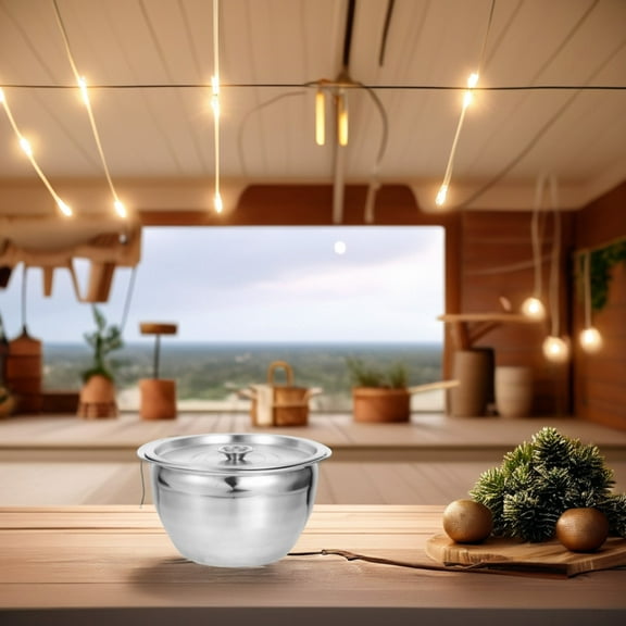 OUNONA Stainless Steel Mixing Bowls with Lids Set of 3 Large Deep Nesting Bowls for Cooking Baking and Storage