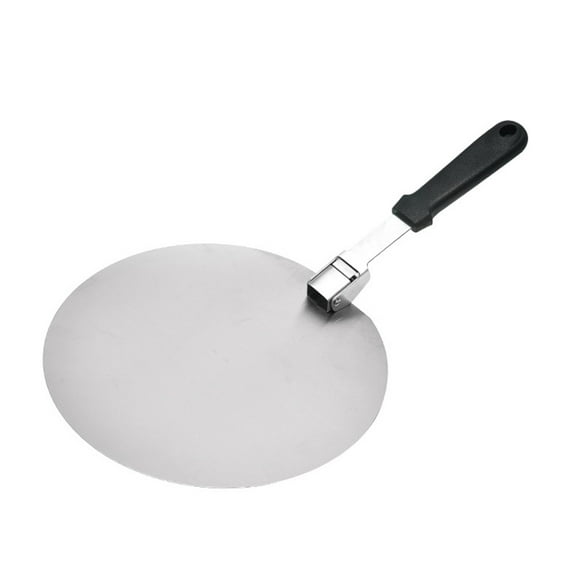 OUNONA Stainless Steel Pizza Transfer Shovel with Folding Handle for Baking Easy to Clean Silver