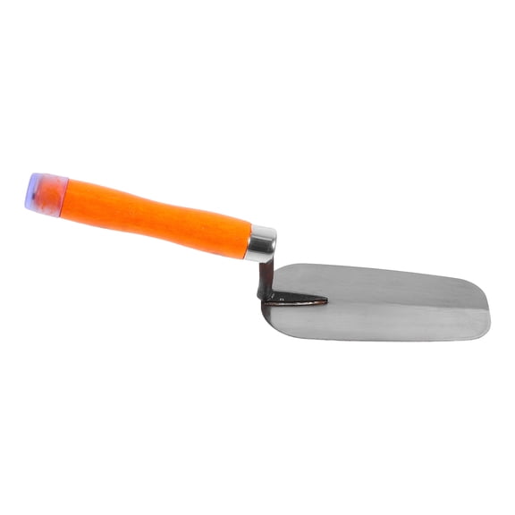 OUNONA Wood Handle Stainless Steel Plastering Trowel for Smooth Wall Finishing