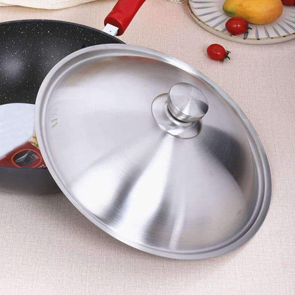 OUNONA  Stainless Steel Pot Lid Small Frying Protectors Replacement