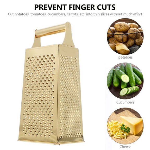 OUNONA Stainless Steel Shredder Cheese Maker Grater Golden Potato