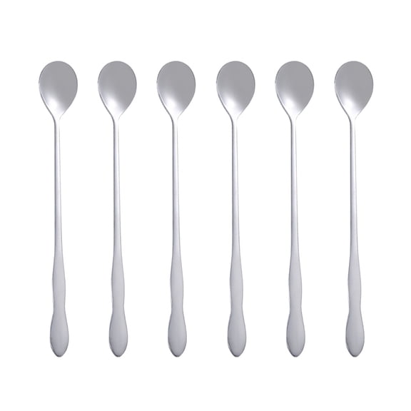 OUNONA Stainless Steel Stirring Spoon with Long Handle for Drinking Use Suitable for Home Bar 26cm