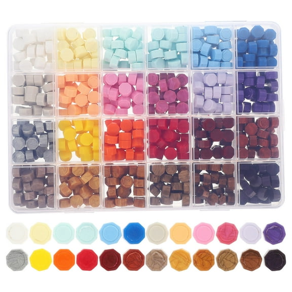 OUNONA  Stamp Wax Beads Fire Paint Particles Cards Sealing Envelopes