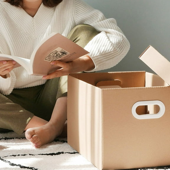 OUNONA Stationary Organiser Office Storage Bins File Carton Container