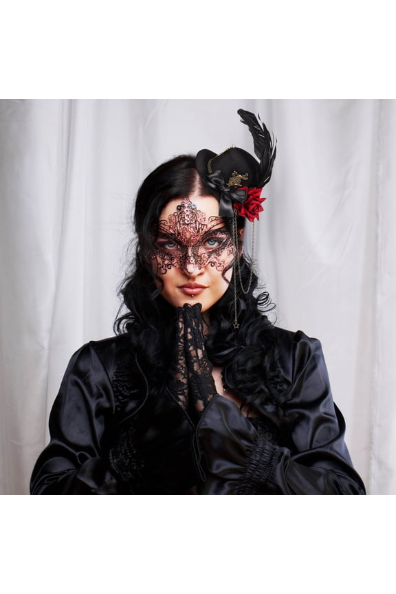 Steampunk Mini Top Hat Hair Clip Tea Party Decorations Gothic Black Fascinators Hats For Women Barrettes For Halloween Dress Up Party