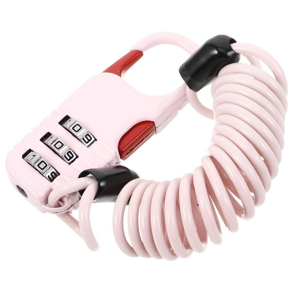 OUNONA Mini Steel Cable Lock with Resettable Combination for Bike, Scooter, Motorcycle, - Portable, ,